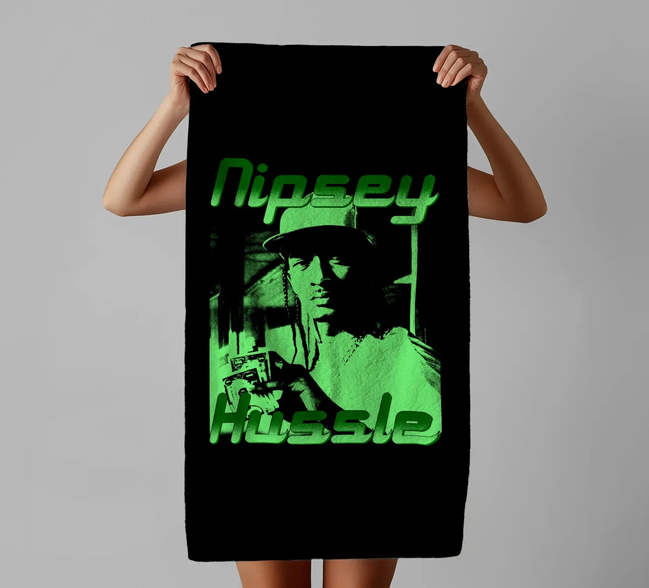 Stile vintage di Nipsey Hussle asciugamano da bagno da mannys_artt