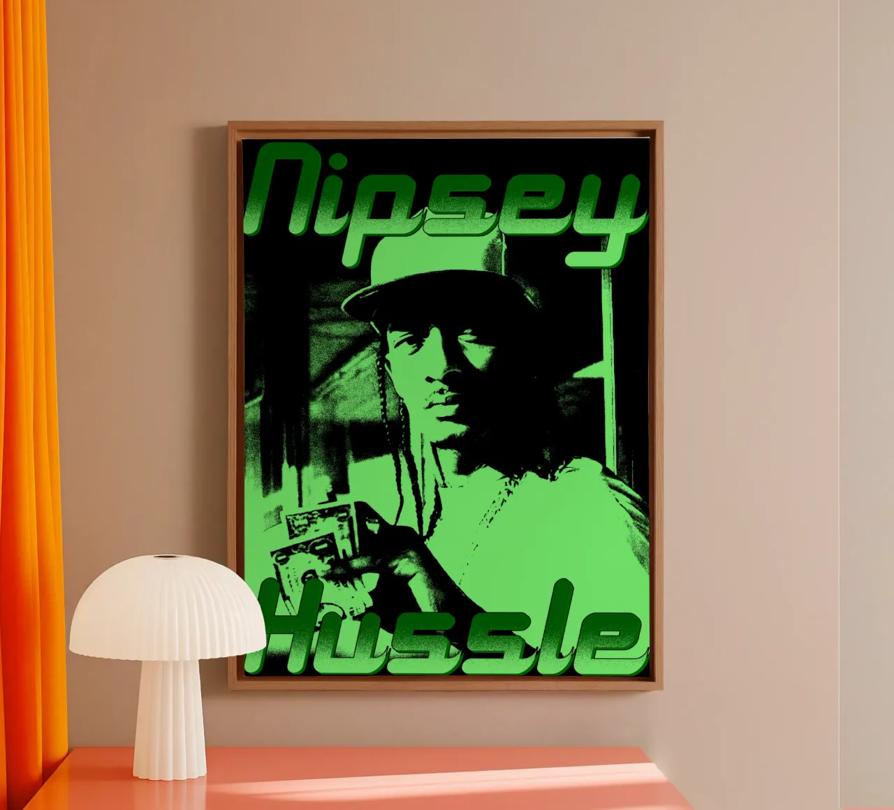 Stile vintage di Nipsey Hussle tela con Cornice a cassetta da mannys_artt