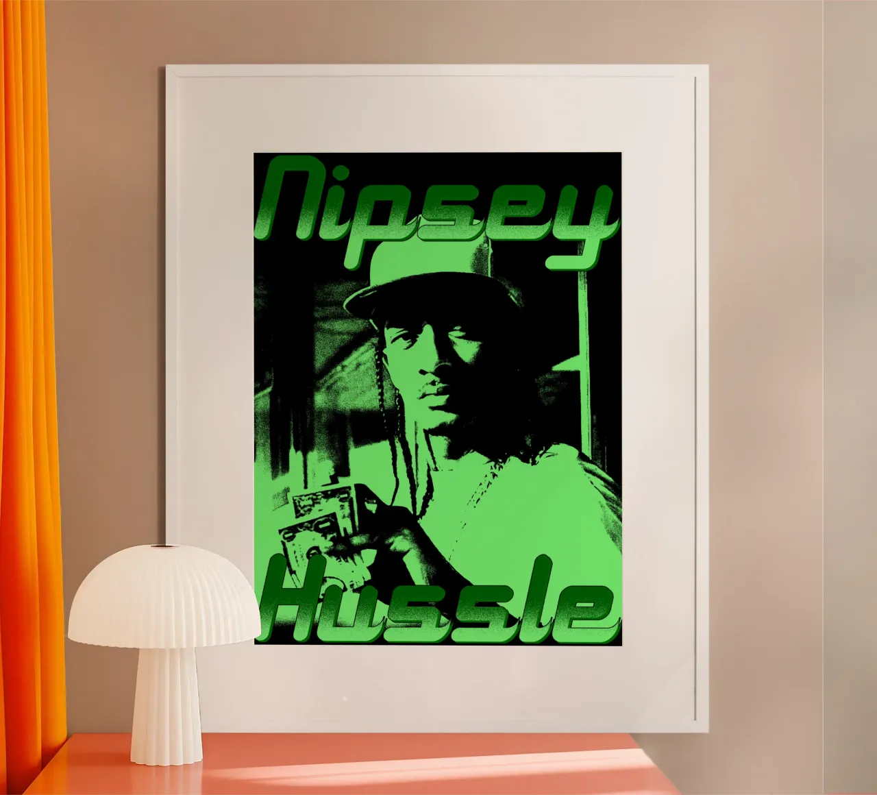 Stile vintage di Nipsey Hussle poster con telaio in alluminio da mannys_artt