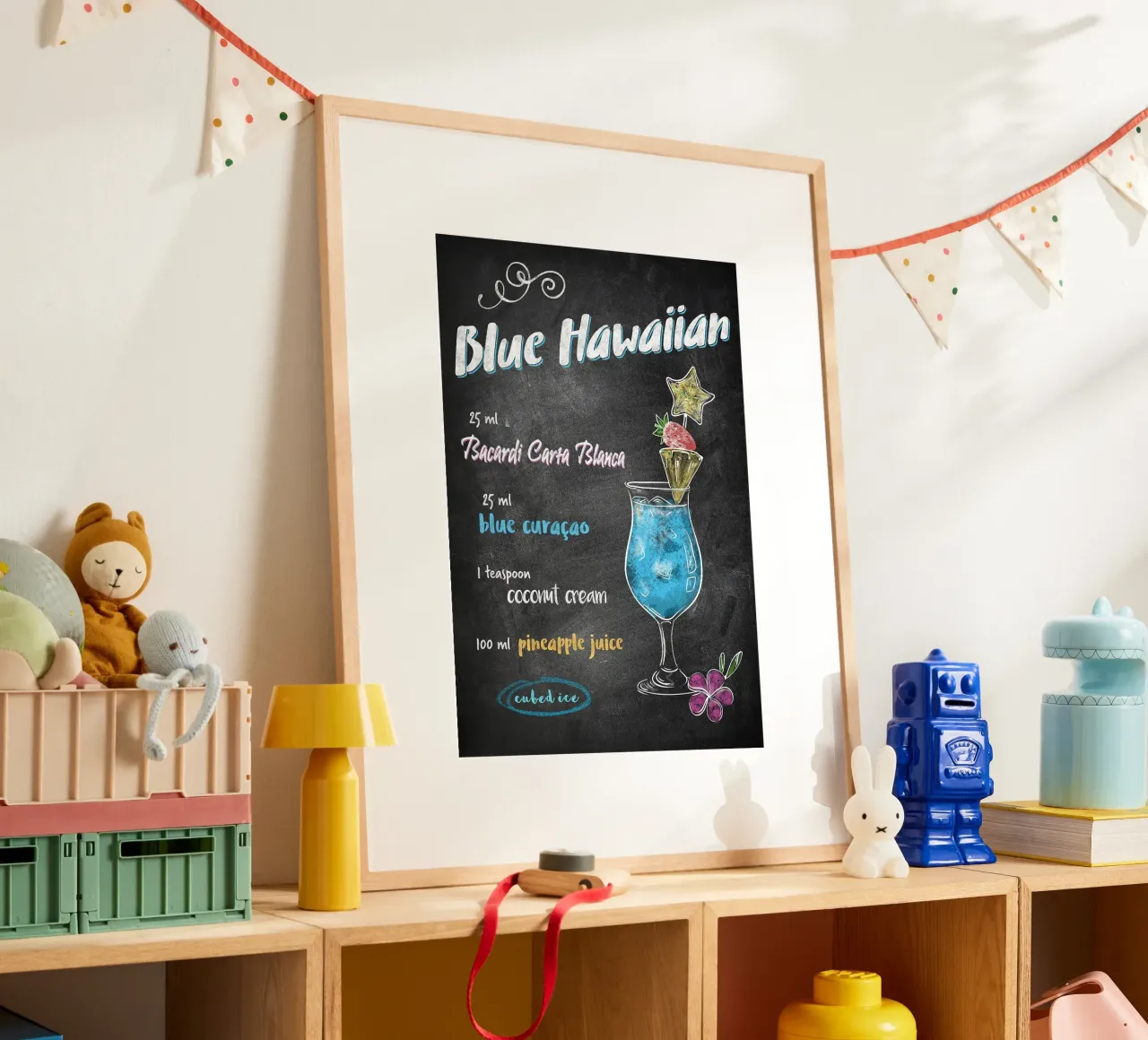 Blu hawaiano poster da Leon Meyer