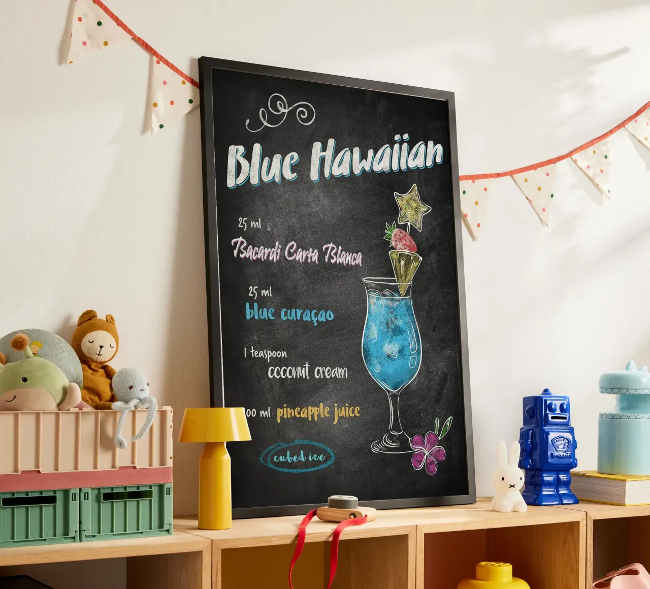 Blu hawaiano poster da Leon Meyer