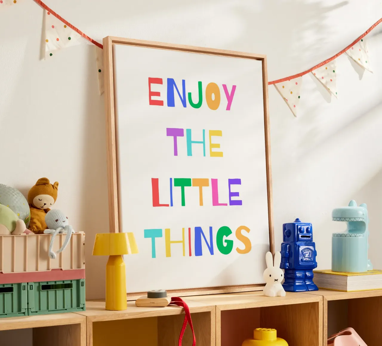 Enjoy the little things canvas met Baklijst van PinkCandyWalls