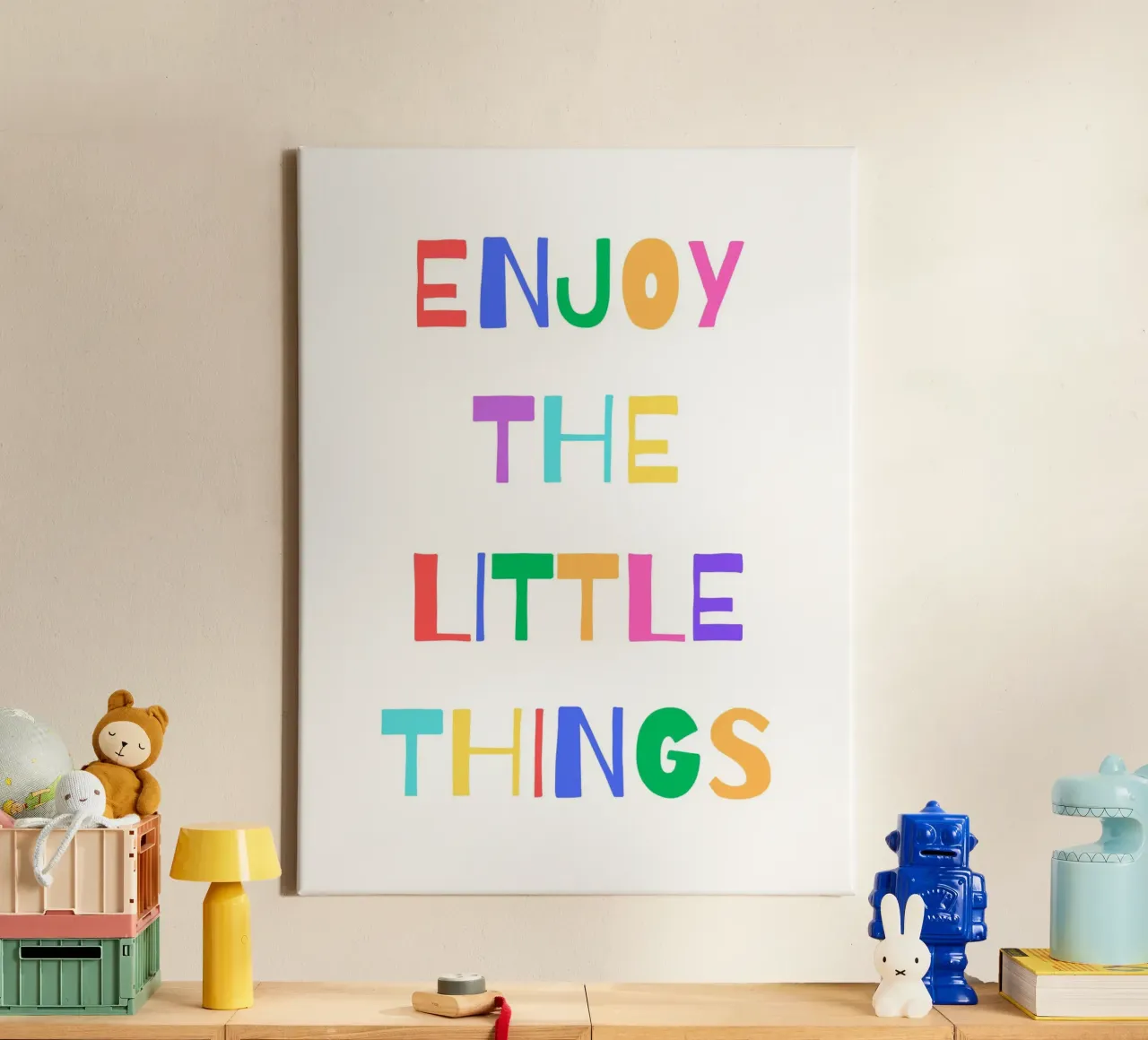 Enjoy the little things canvas met Baklijst van PinkCandyWalls