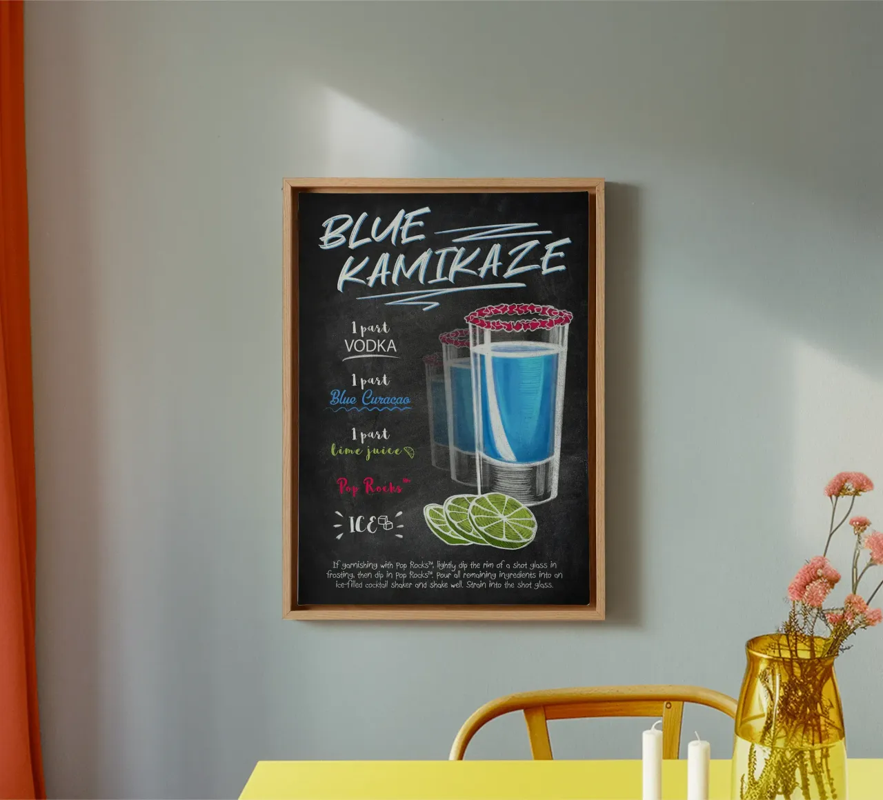 Kamikaze blu tela con Cornice a cassetta da Leon Meyer
