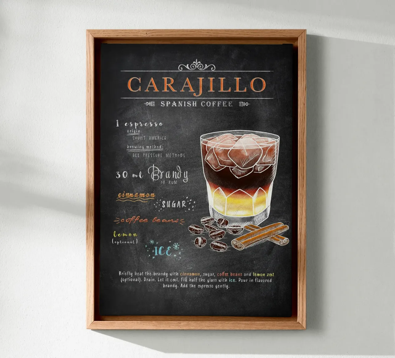 Carajillo tela con Cornice a cassetta da Leon Meyer