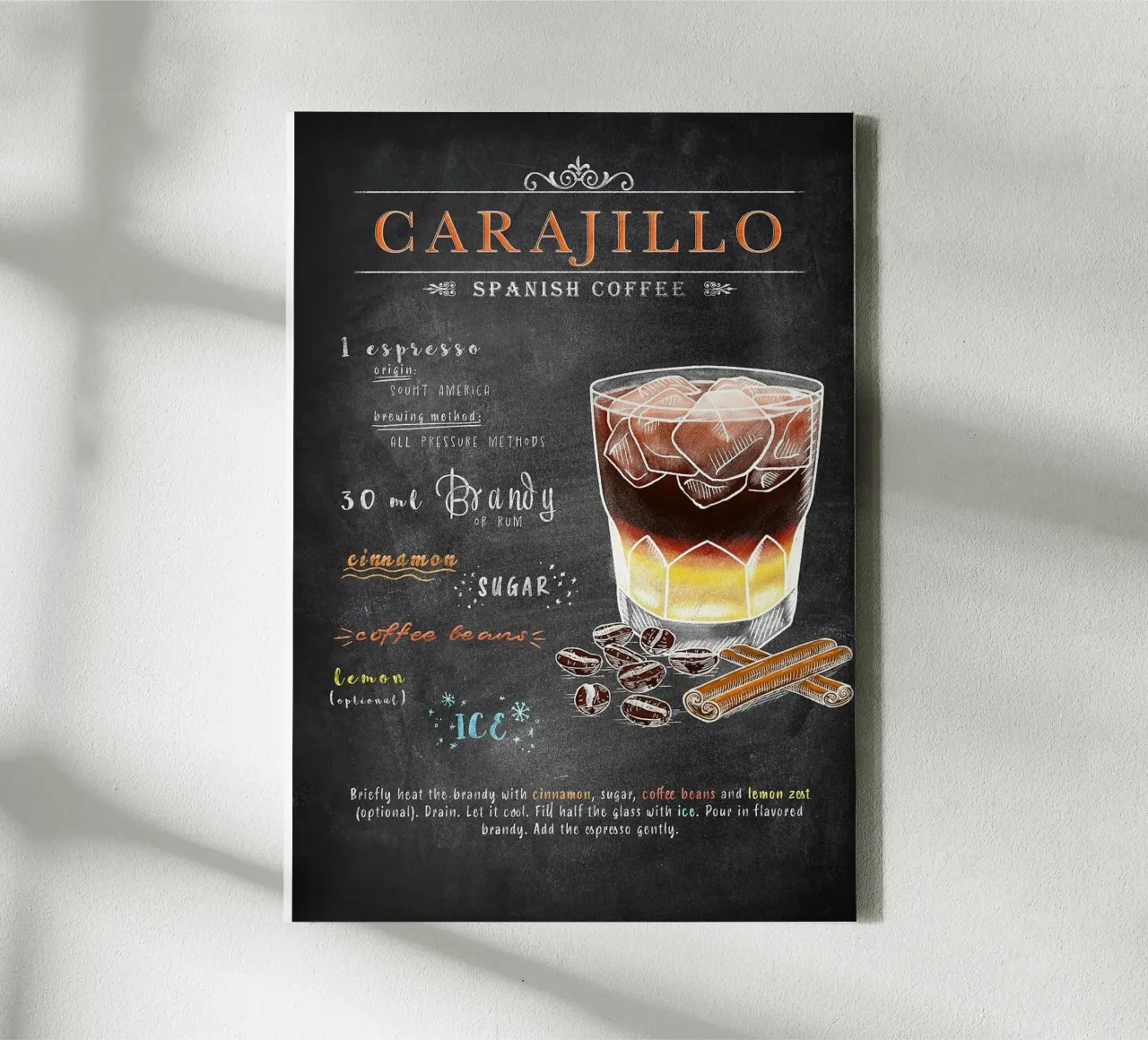Carajillo tela con Cornice a cassetta da Leon Meyer