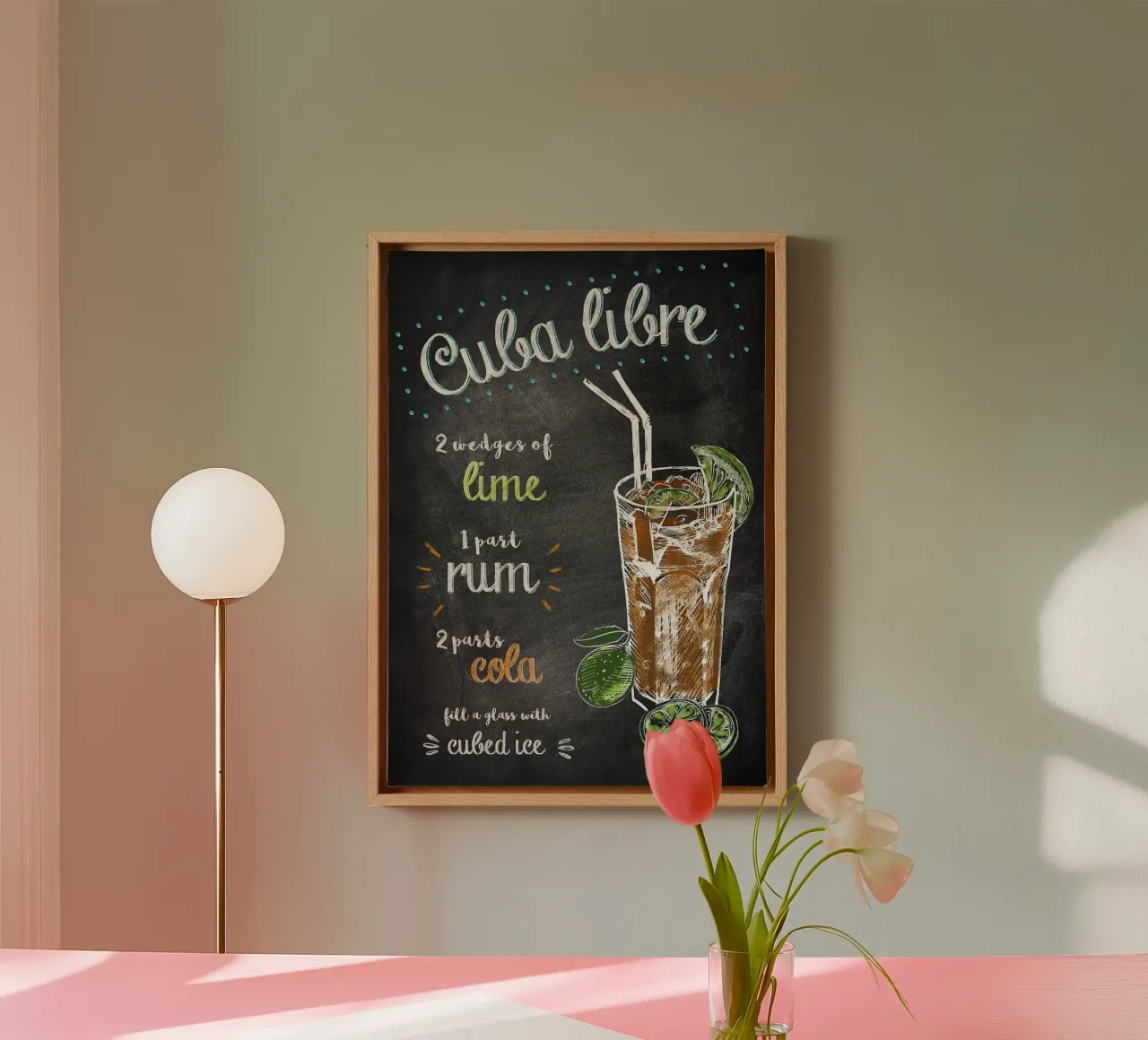 Kuba Libre Leinwand mit Schattenfugenrahmen von Leon Meyer
