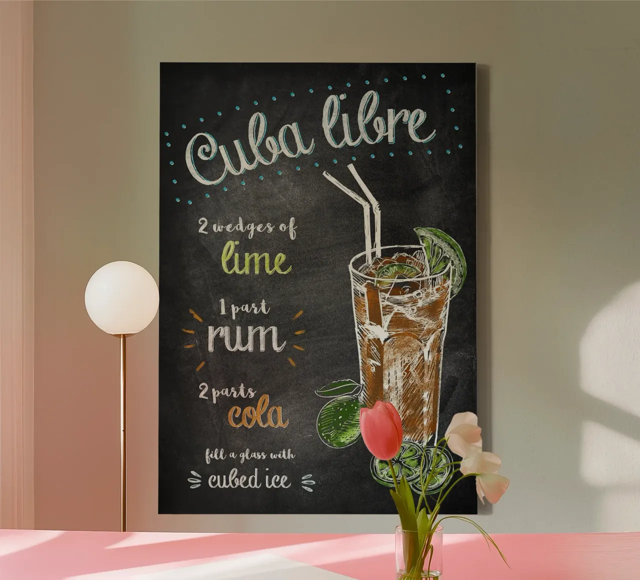 Kuba Libre Leinwand mit Schattenfugenrahmen von Leon Meyer