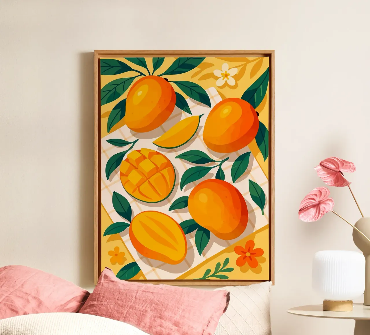 Mango - Una tavola stilizzata tela con Cornice a cassetta da Sven B Strauss