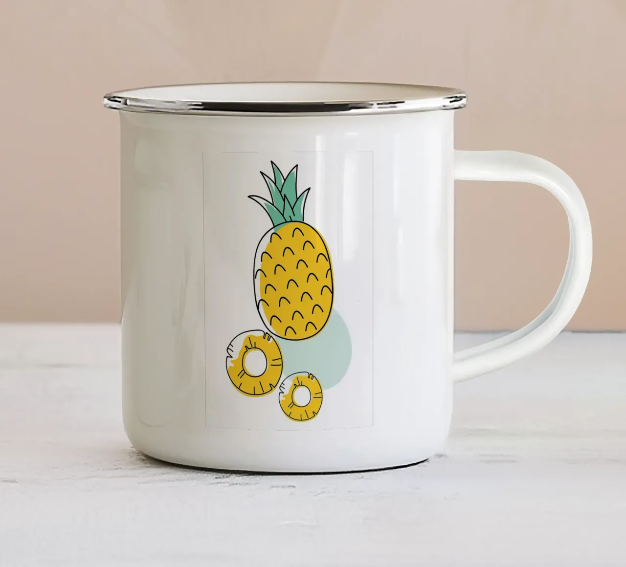 Ananas tazza in smalto da Sven B Strauss