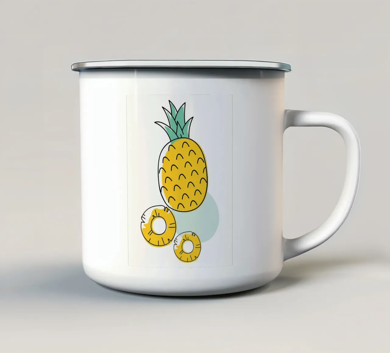 Ananas tazza in smalto da Sven B Strauss