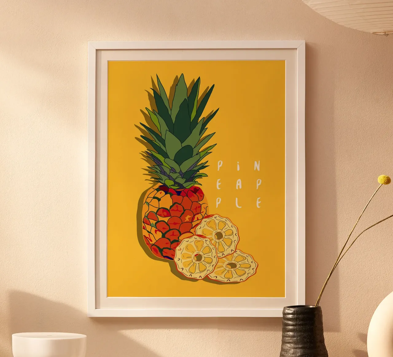 Ananas poster con telaio in alluminio da Sven B Strauss