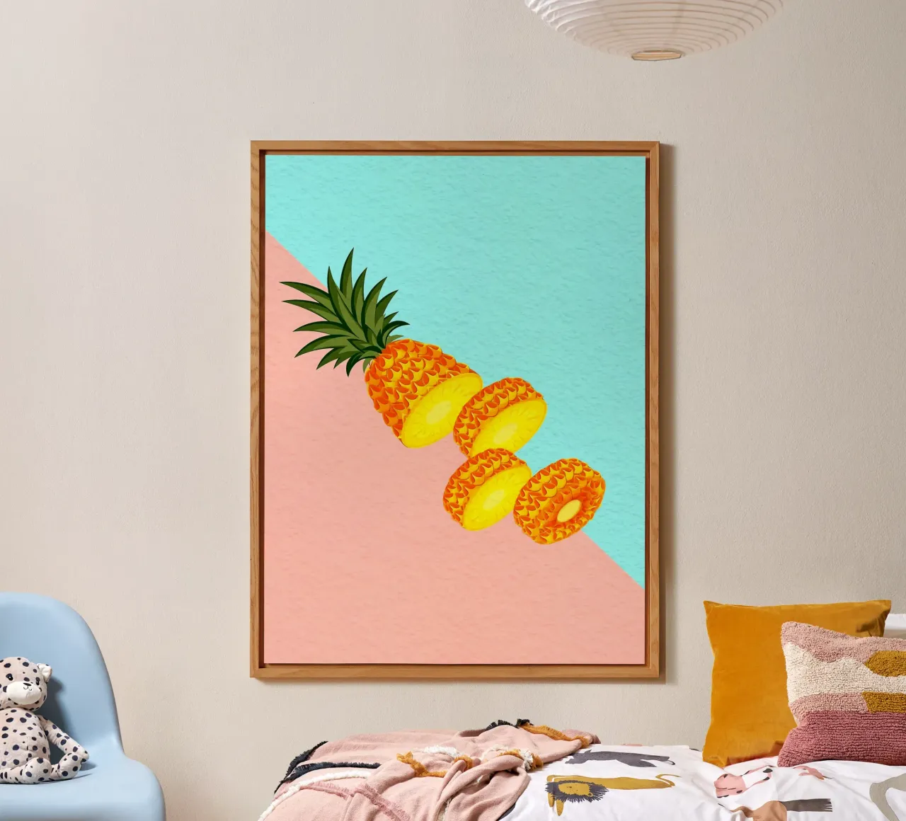 Fetta di ananas fresco alluminio dibond da Sven B Strauss