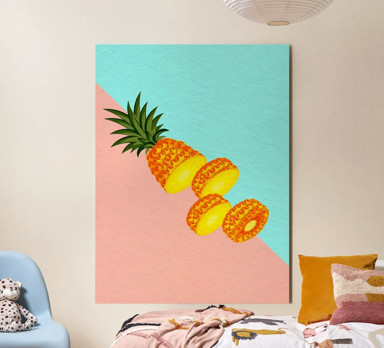 Fetta di ananas fresco alluminio dibond da Sven B Strauss