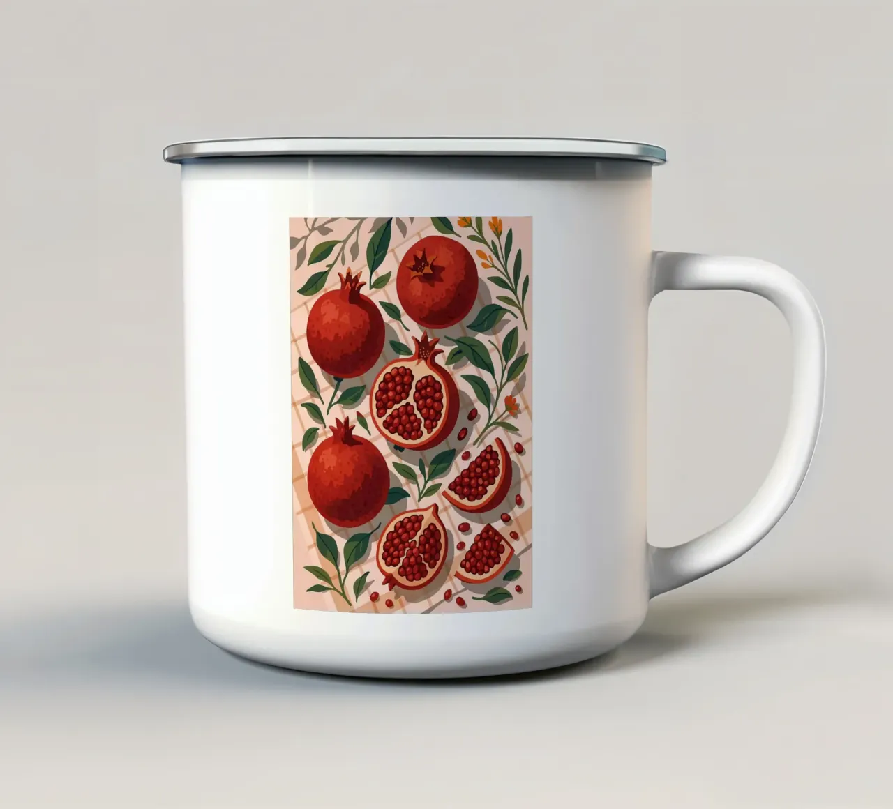 Melograno - Una tavola stilizzata tazza in smalto da Sven B Strauss