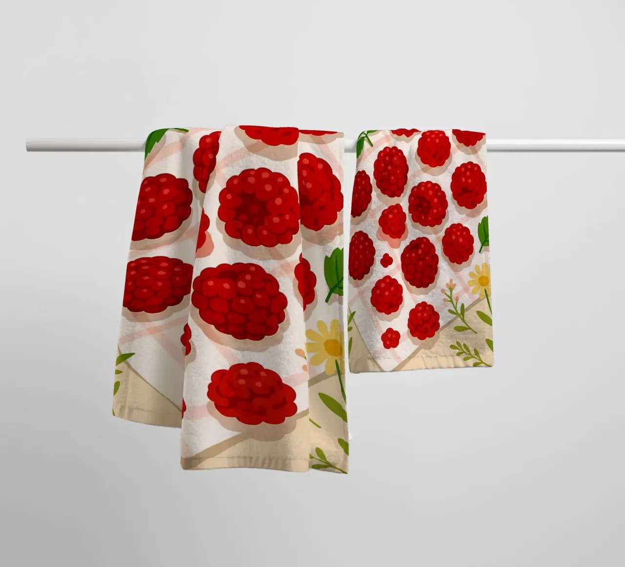 Raspberry – A Stylized Tablescape towel by Sven B Strauss