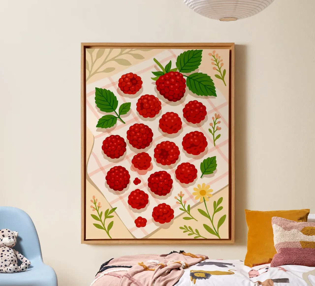 Raspberry – A Stylized Tablescape canvas with Floater frame by Sven B Strauss