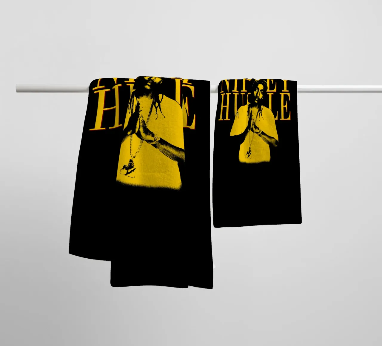 Stile Silhouette Nipsey Hussle Hip hop asciugamano da bagno da mannys_artt