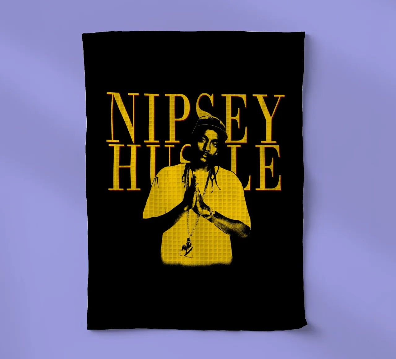 Silhouette Style Nipsey Hussle Hip hop torchon de mannys_artt