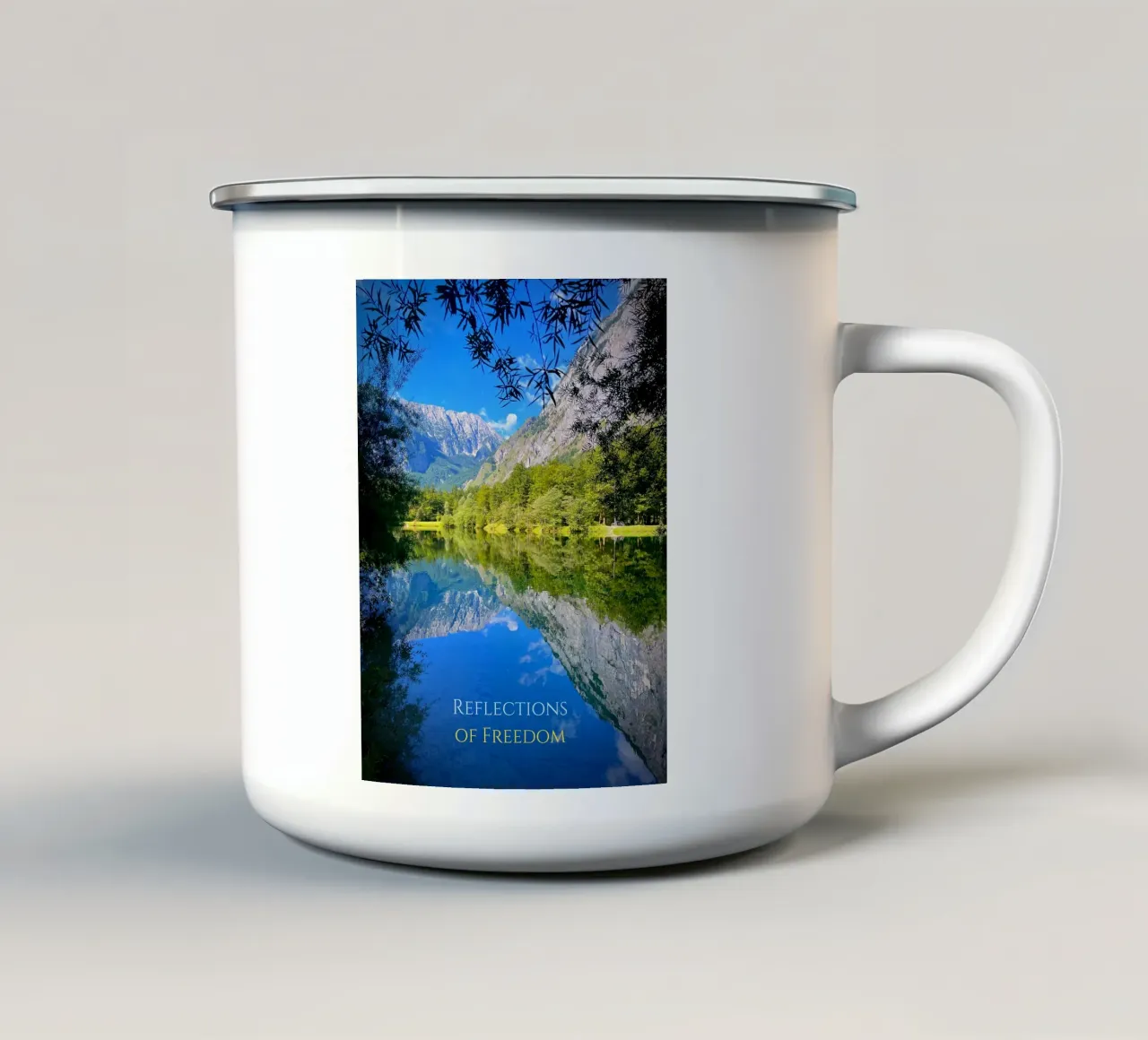 Reflection of Freedom  (Bluntautal, Austria) tazza in smalto da Happy 😃 Art 🎨 by Christine Schnoell