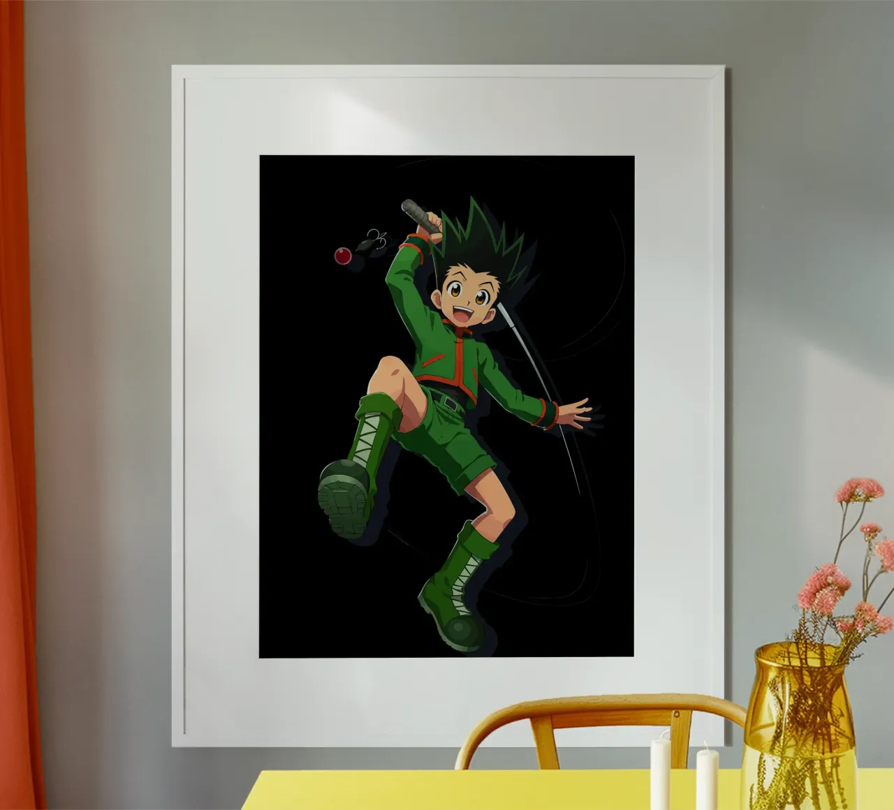 Gon Hunter x Hunter poster con telaio in legno da Dumery Art