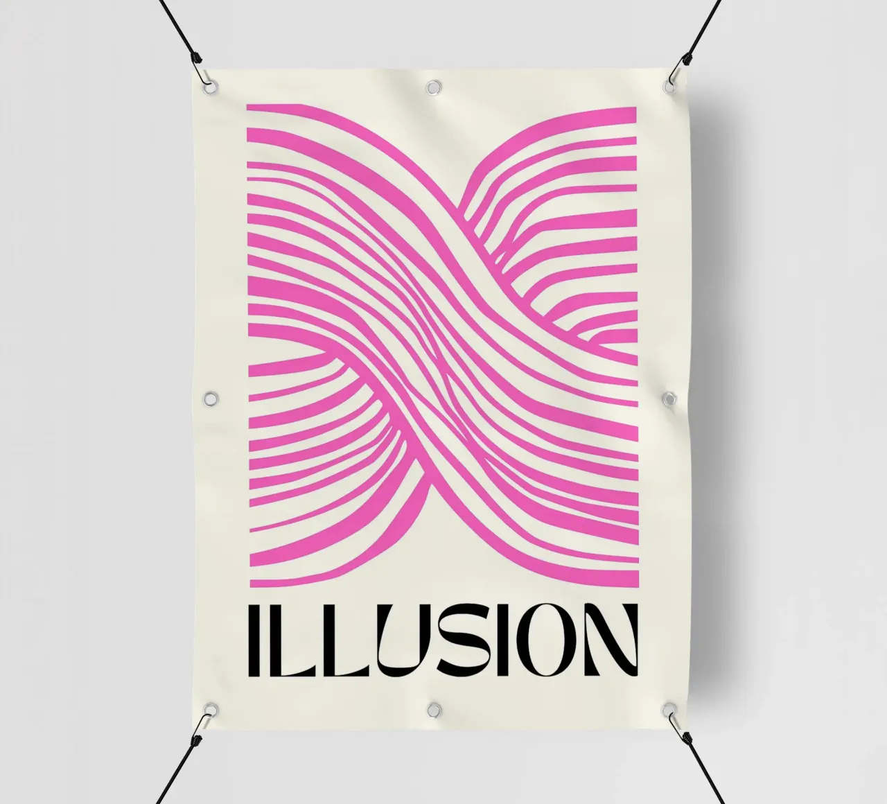 Linee di illusione rosa telo in pvc da Leon B Feierabend