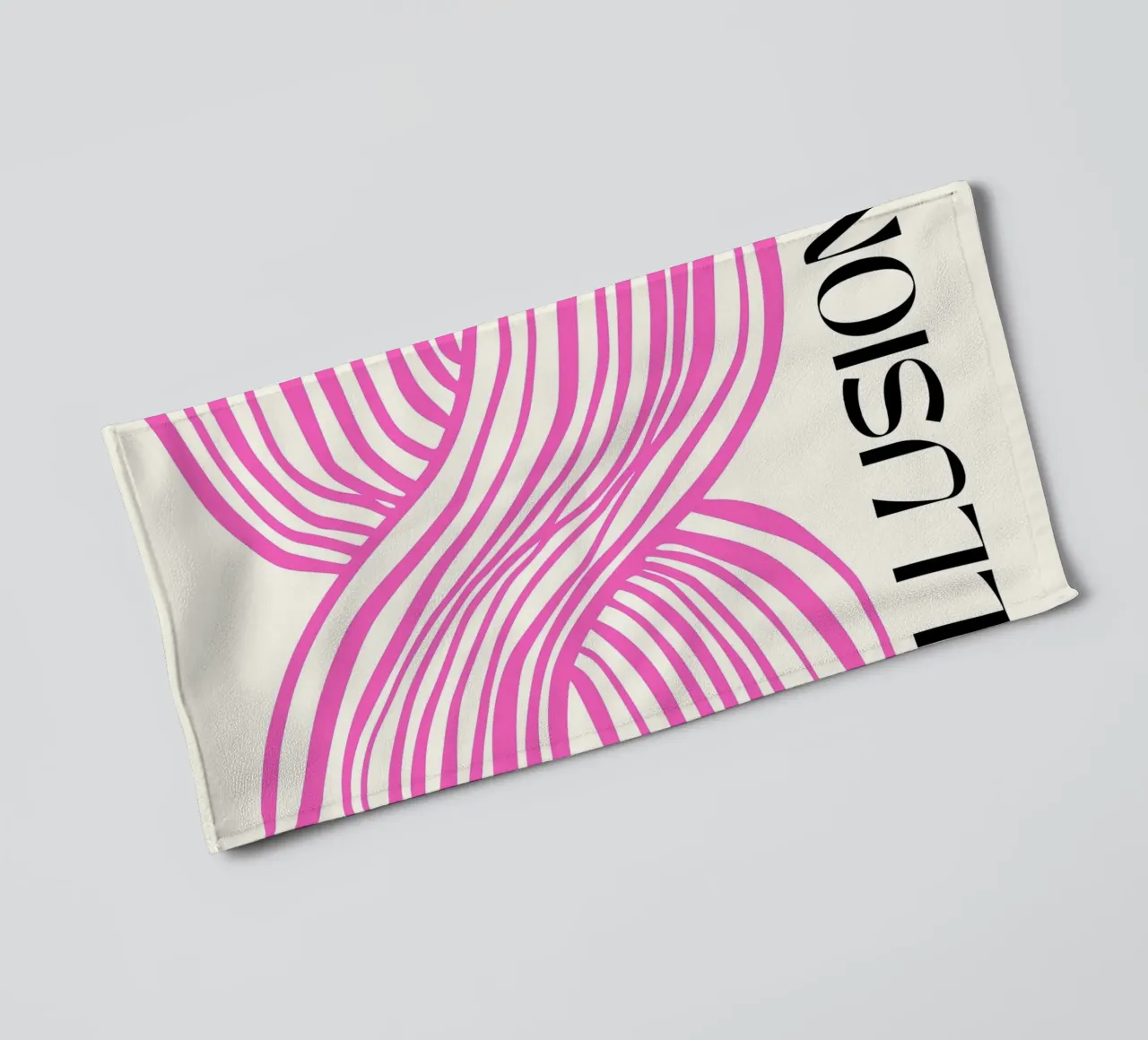 Linee di illusione rosa asciugamano da bagno da Leon B Feierabend