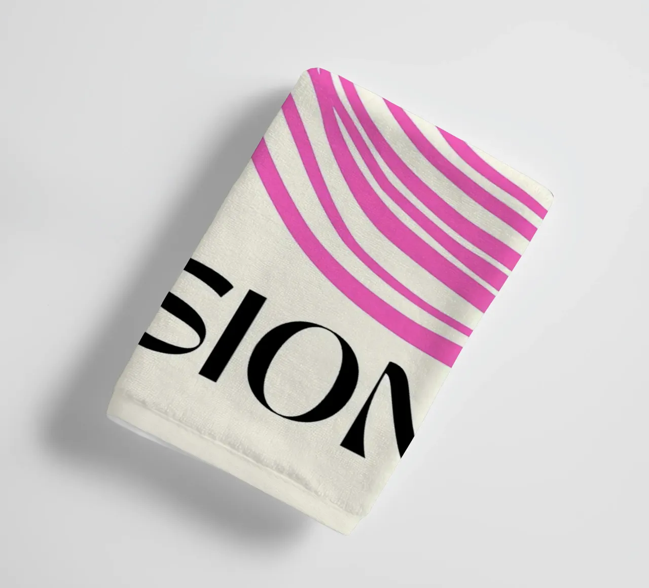 Linee di illusione rosa asciugamano da bagno da Leon B Feierabend