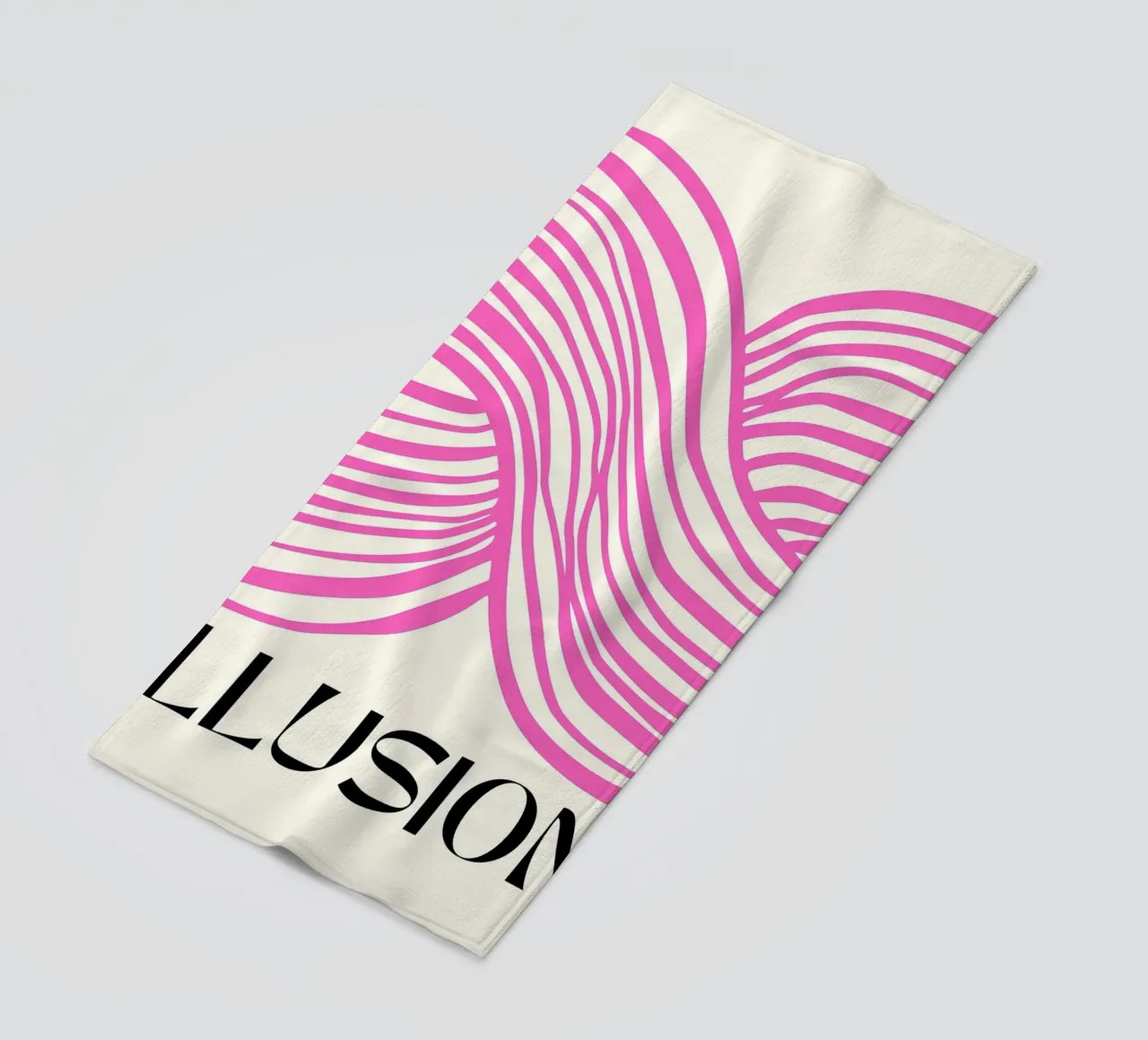 Linee di illusione rosa telo mare da Leon B Feierabend