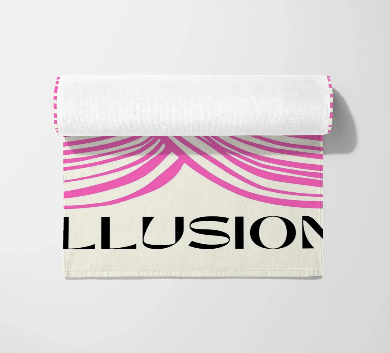 Linee di illusione rosa telo mare da Leon B Feierabend