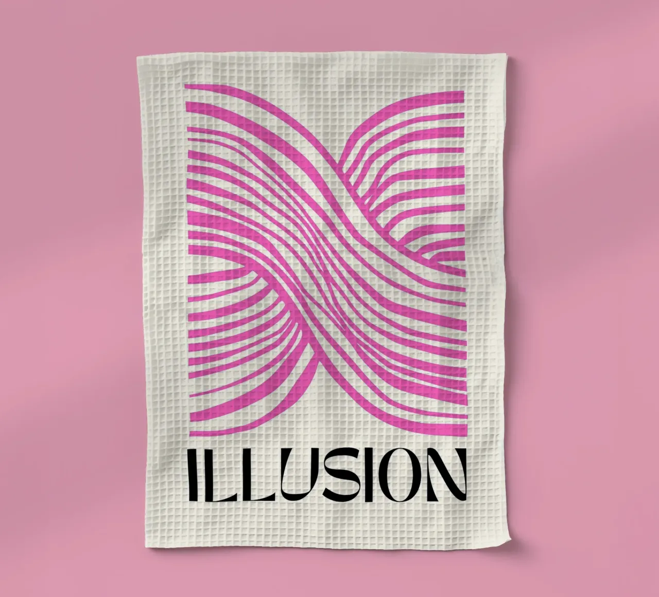 Linee di illusione rosa canovaccio da cucina da Leon B Feierabend