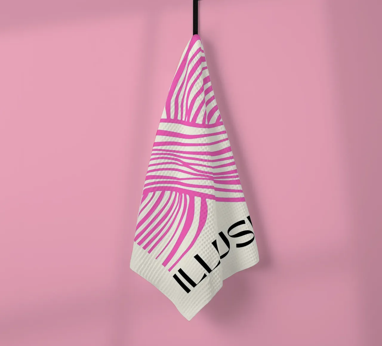 Linee di illusione rosa canovaccio da cucina da Leon B Feierabend
