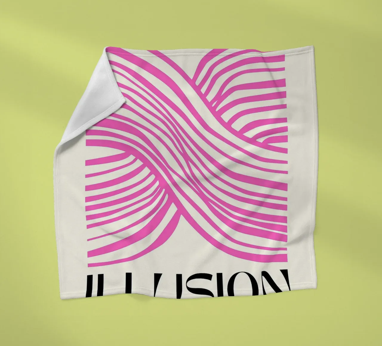Linee di illusione rosa coperta in pile da Leon B Feierabend