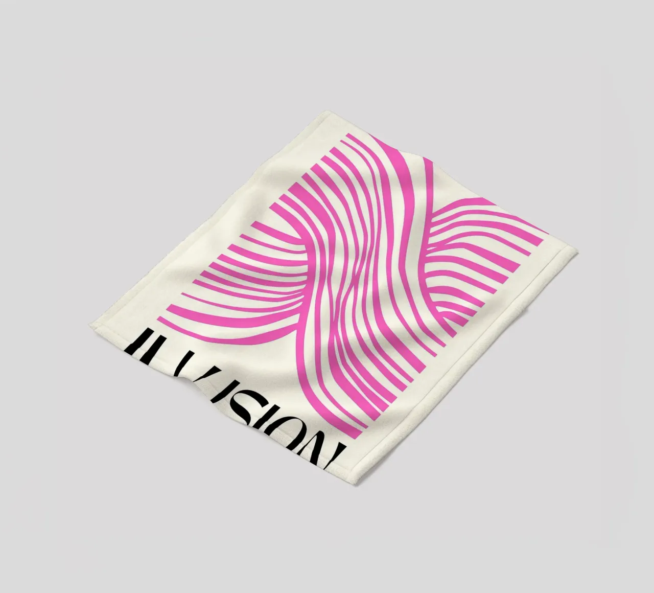 Linee di illusione rosa coperta in pile da Leon B Feierabend
