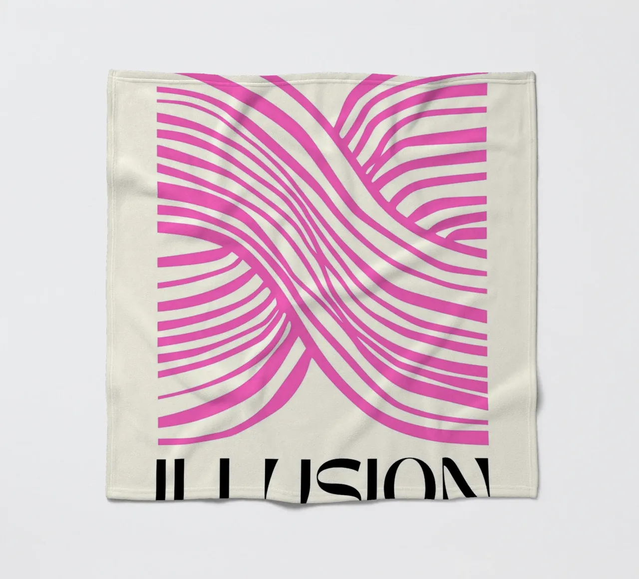 Linee di illusione rosa coperta in pile da Leon B Feierabend