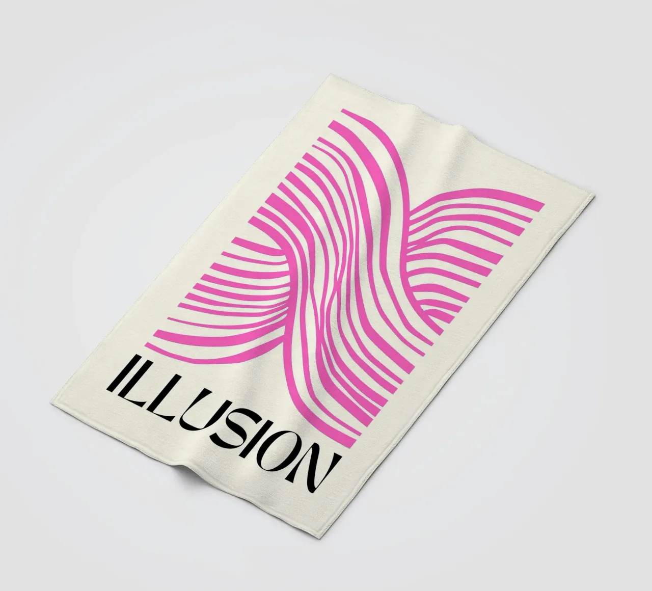 Linee di illusione rosa coperta in pile da Leon B Feierabend