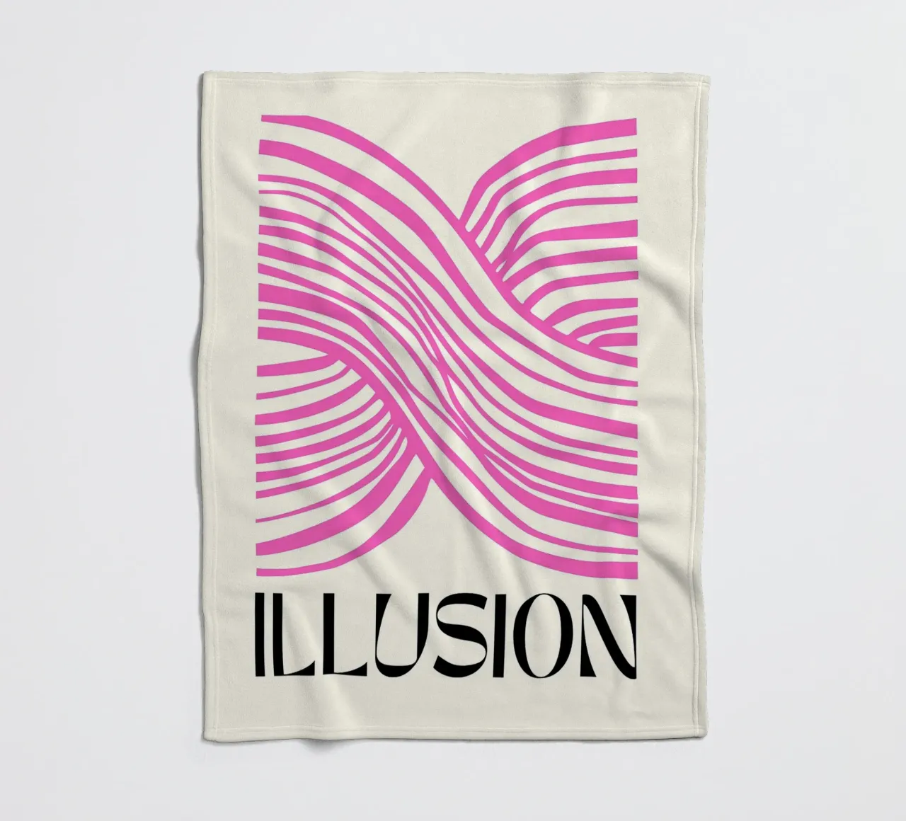 Linee di illusione rosa coperta in pile da Leon B Feierabend