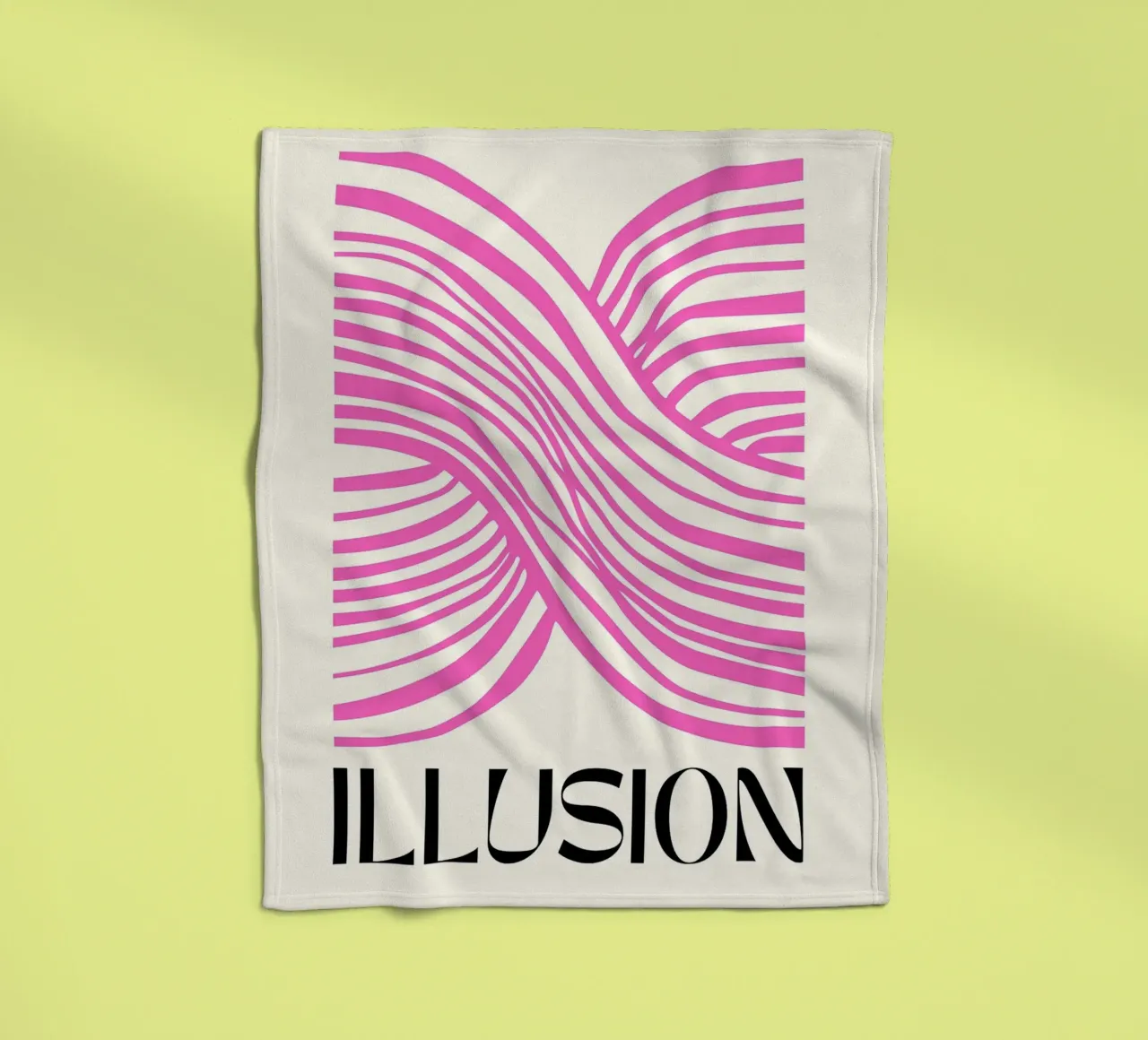 Linee di illusione rosa coperta in pile da Leon B Feierabend