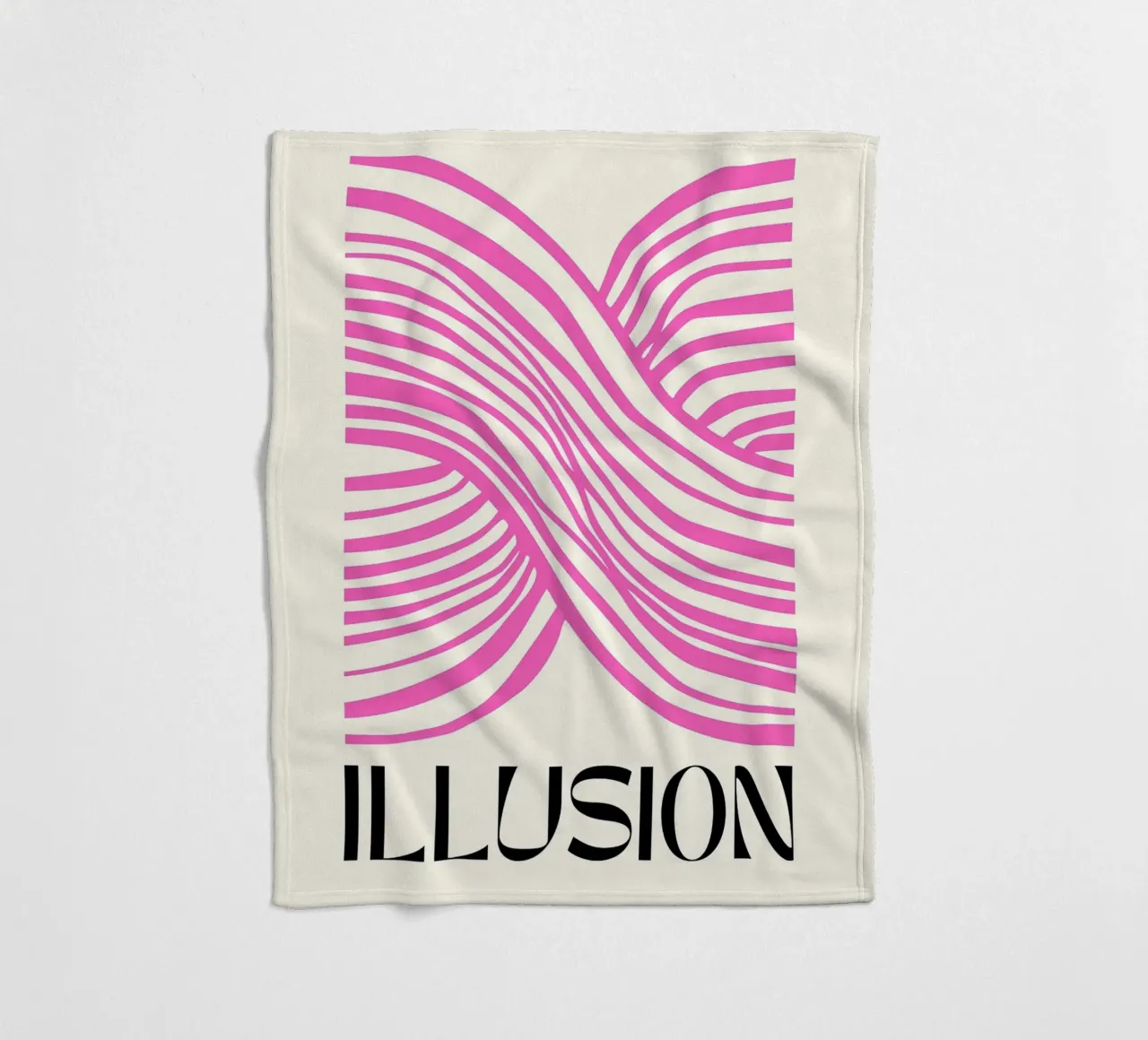 Linee di illusione rosa coperta in pile da Leon B Feierabend