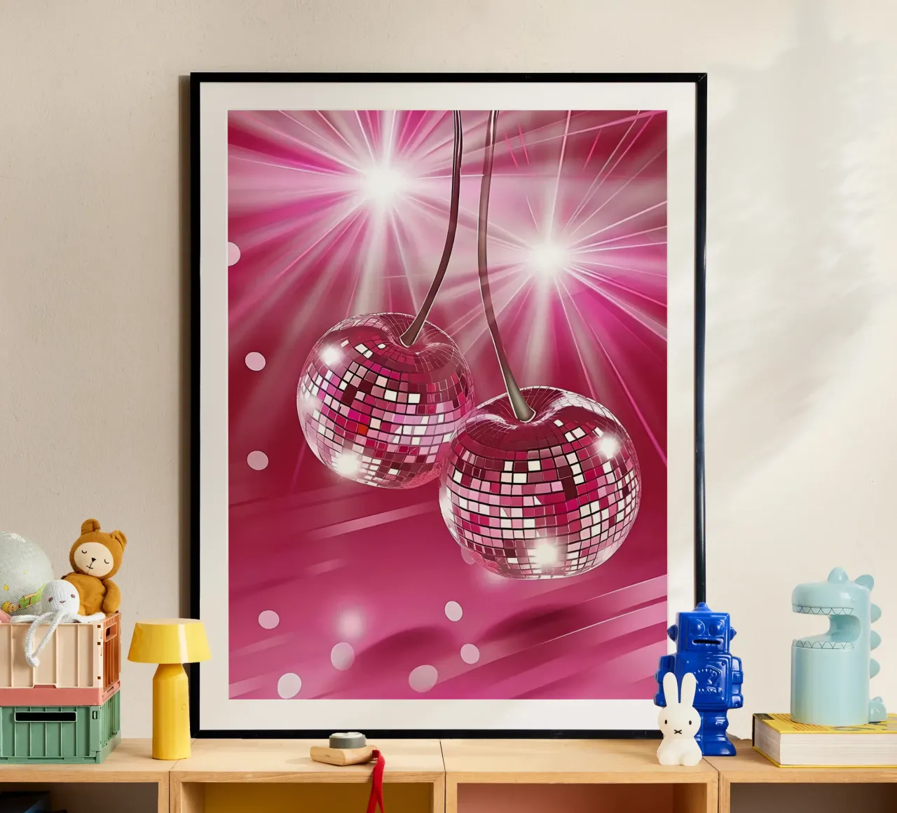 Disco Cherry Pink poster da Leon B Feierabend