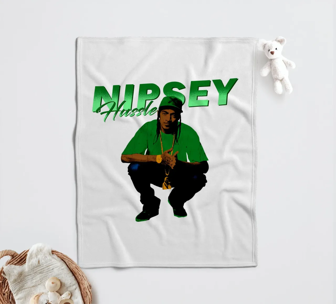 Nipsey Hussle Hip Hop coperta in pile da mannys_artt