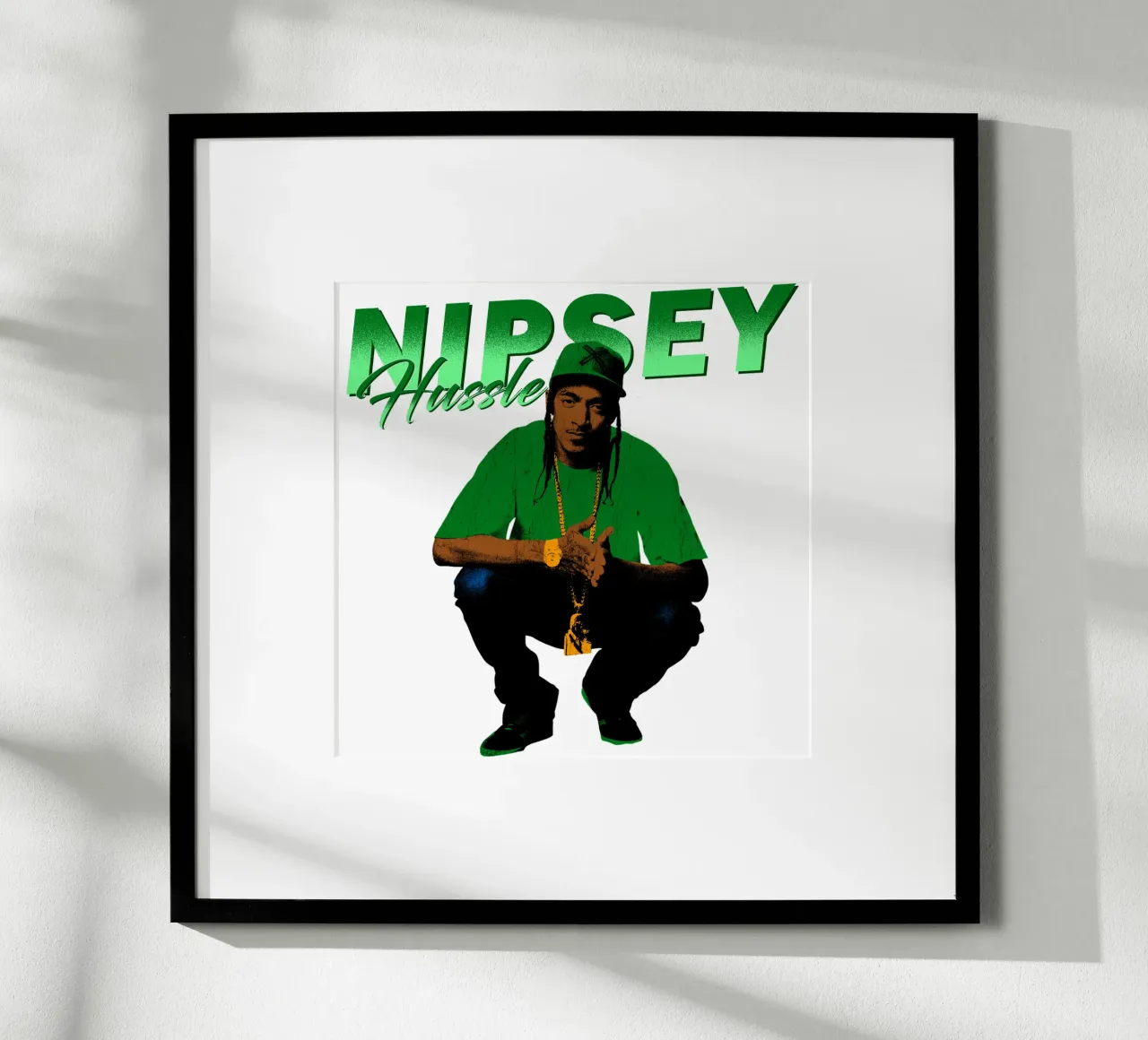 Nipsey Hussle Hip Hop poster con telaio in plastica da mannys_artt