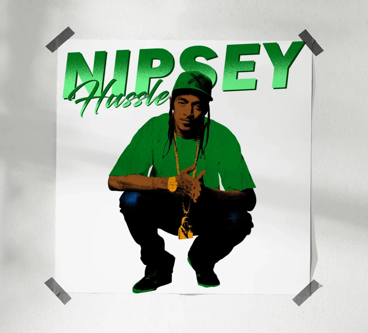 Nipsey Hussle Hip Hop poster con telaio in plastica da mannys_artt