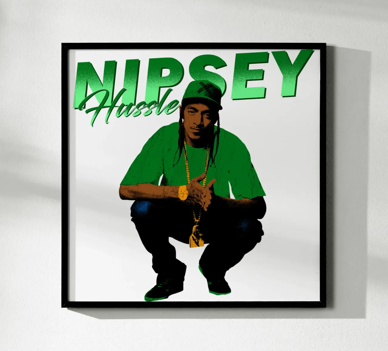 Nipsey Hussle Hip Hop poster con telaio in plastica da mannys_artt