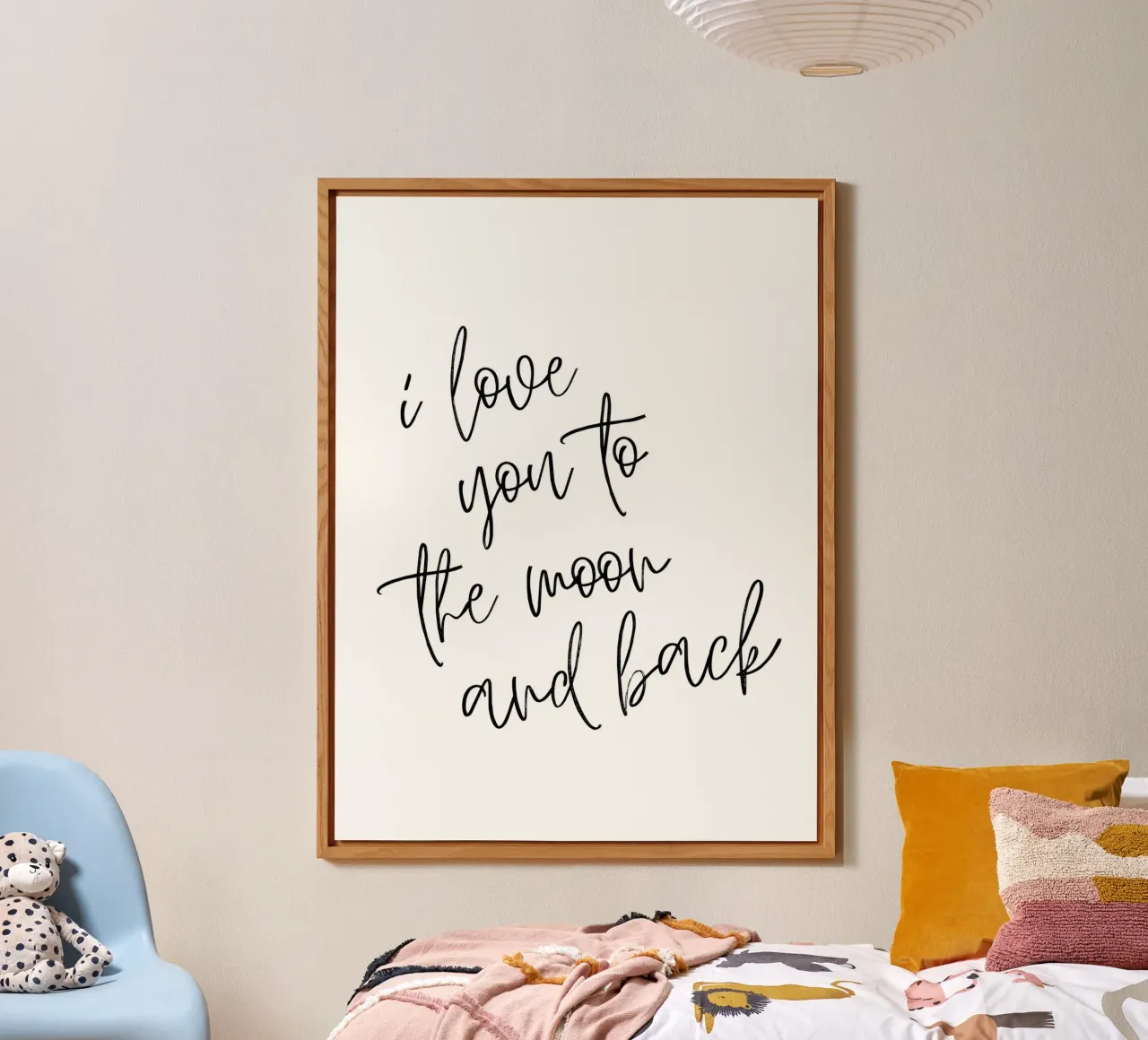 I love you to the moon and back Alu-Dibond von PinkCandyWalls