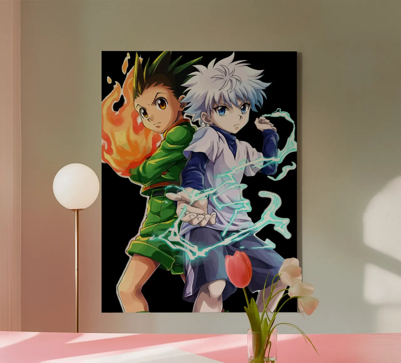 Gon and Kilua Hunter x Hunter tela con Cornice a cassetta da Dumery Art