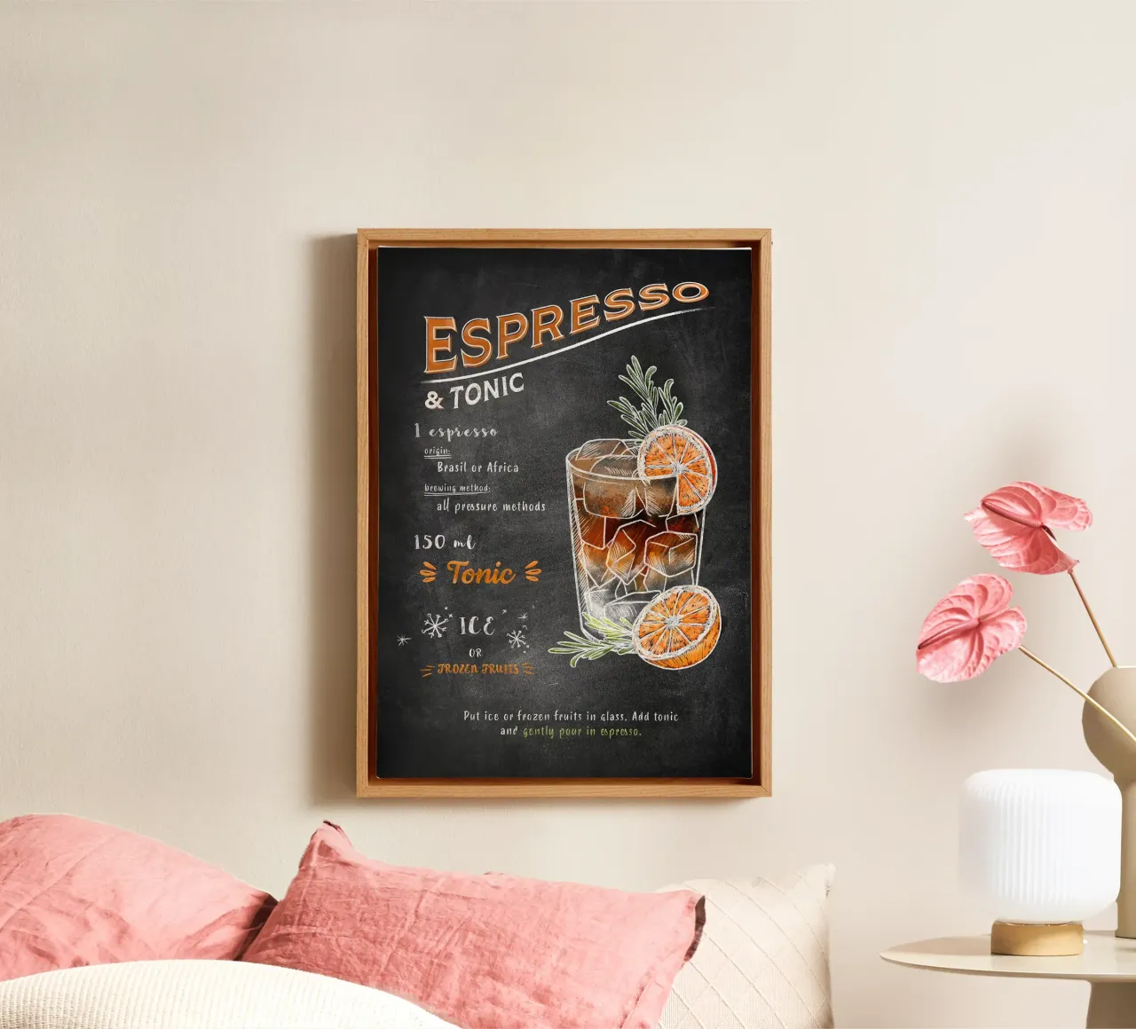 Espresso Tonic tela con Cornice a cassetta da Leon Meyer