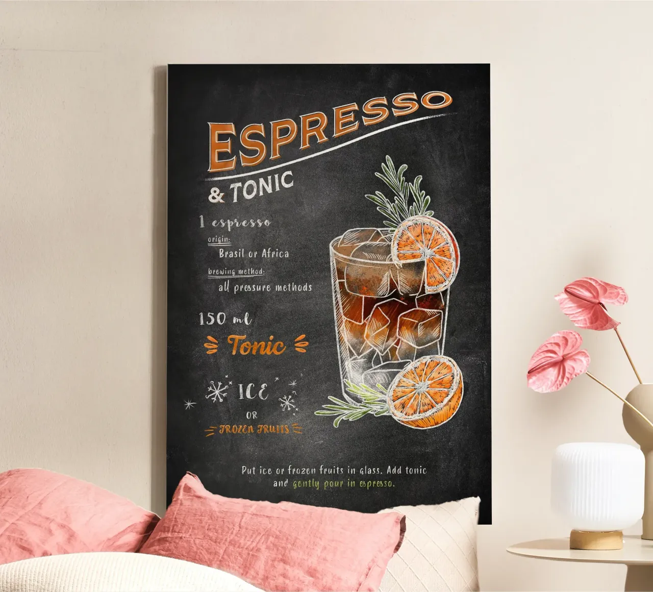 Espresso Tonic tela con Cornice a cassetta da Leon Meyer