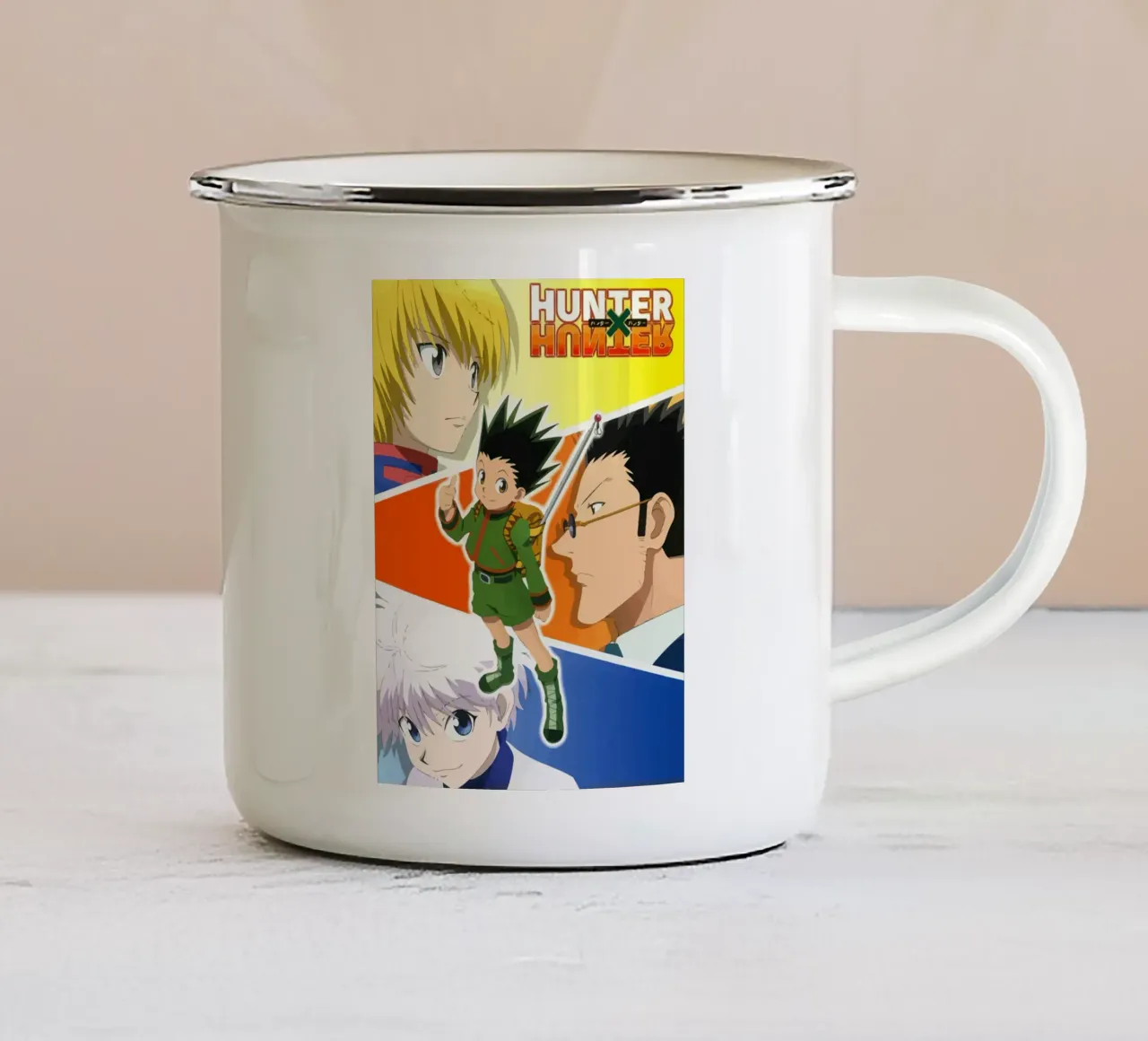 Hunter x Hunter tazza in smalto da Dumery Art