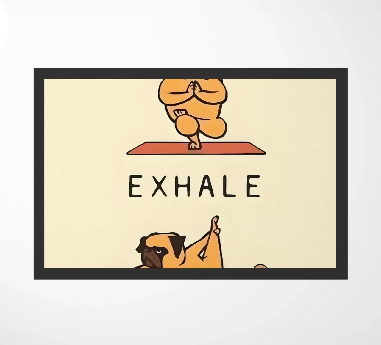 pug doing yoga zerbino da Type & Tape